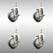 Service Caster 4 Inch 316SS Thermoplastic Rubber Swivel 10mm Threaded Stem Caster Set Brake SCC-SS316TS20S414-TPRB-TLB-M1015-4 - alternate 4